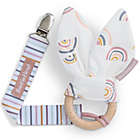 Alternate image 0 for BooginHead&reg; BunBun Baby Teether &amp; Pacifier Clip Combo in Pink Rainbows