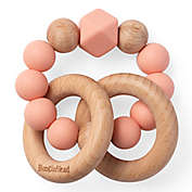 BooginHead&reg; Wood and Food-Grade Silicone Beaded Teething Rings in Pink