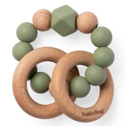 BooginHead® Wood and Food-Grade Silicone Beaded Teething Rings