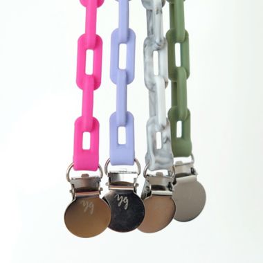 BooginHead&reg; PaciGrip Silicone Chain Pacifier Clip in Peri Purple. View a larger version of this product image.