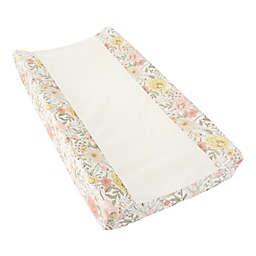 ever & ever™ Vibrant Blooms Changing Pad Cover in Cream