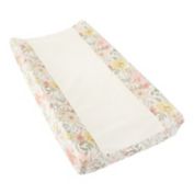 ever &amp; ever&trade; Vibrant Blooms Changing Pad Cover in Cream