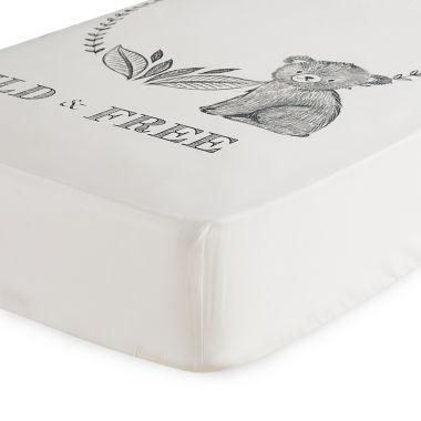 ever &amp; ever&trade; Bear Picnic Photo Op Fitted Crib Sheet in White. View a larger version of this product image.