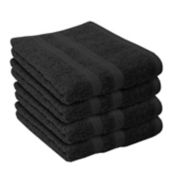 Simply Essential&trade; Solid Cotton Hand Towels in Tuxedo (Set of 4)