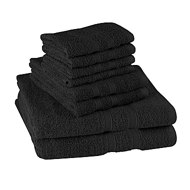 Simply Essential&trade; Solid 8-Piece Bath Towel Set in Tuxedo. View a larger version of this product image.