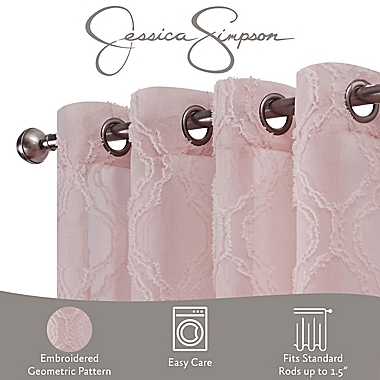 Jessica Simpson Everyn 84-Inch Light Filtering Window Curtain Panels in Blush (Set of 2). View a larger version of this product image.