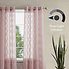 Alternate image 6 for Jessica Simpson Everyn 84-Inch Light Filtering Window Curtain Panels in Blush (Set of 2)