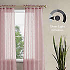 Alternate image 6 for Jessica Simpson Nora 84-Inch Light Filtering Window Curtain Panels in Blush (Set of 2)