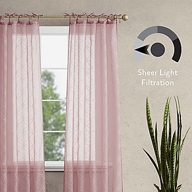 Jessica Simpson Nora 84-Inch Light Filtering Window Curtain Panels in Blush (Set of 2). View a larger version of this product image.