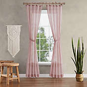 Jessica Simpson Nora 84-Inch Light Filtering Window Curtain Panels in Blush (Set of 2)