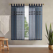 Jessica Simpson Milly 63-Inch Light Filtering Window Curtain Panels in Blue (Set of 2)
