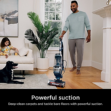 Shark&reg; Stratos&trade; Upright Vacuum with DuoClean&reg; Power in Navy. View a larger version of this product image.