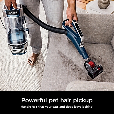 Shark Stratos&trade; Upright Vacuum with DuoClean&reg; Power in Navy. View a larger version of this product image.