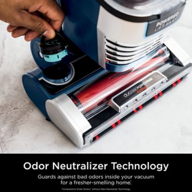 Shark&reg; Stratos&trade; Upright Vacuum with DuoClean&reg; Power in Navy. View a larger version of this product image.