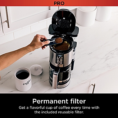 Ninja&reg; DCM201 Programmable XL 14-Cup Coffee Maker PRO in Black/Stainless Steel. View a larger version of this product image.