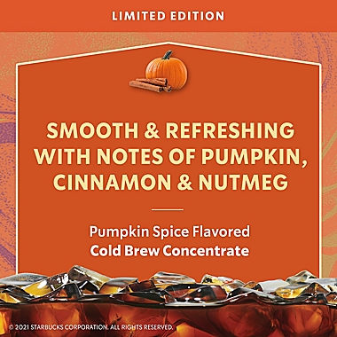 Starbucks&reg; 32 oz. Pumpkin Spice Cold Brew. View a larger version of this product image.