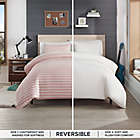Alternate image 1 for UGG&reg; Corey 2-Piece Reversible Twin/Twin XL Duvet Cover Set in Rosewater Stripe
