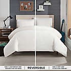 Alternate image 1 for UGG&reg; Corey 2-Piece Reversible Twin/Twin XL Duvet Cover Set in Snow