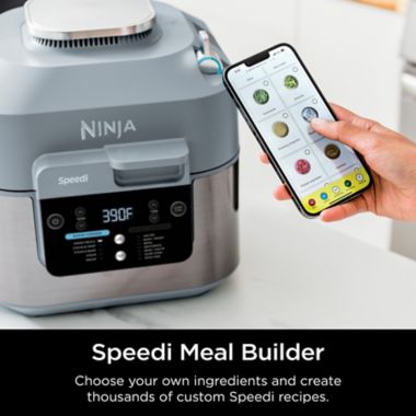 Ninja Speedi&trade; 6 qt. 12-in-1 Rapid Cooker &amp; Air Fryer in Sea Salt Gray. View a larger version of this product image.