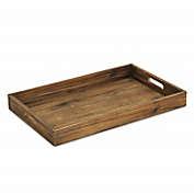 HomeRoots Minimalist Wooden Serving Tray in Brown