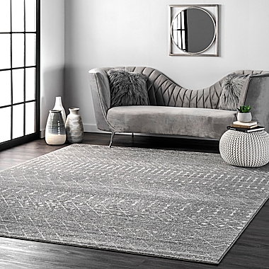 nuLOOM Morroccan Blythe 8&#39; 10&quot; x 12&#39; Area Rug in Dark Grey. View a larger version of this product image.