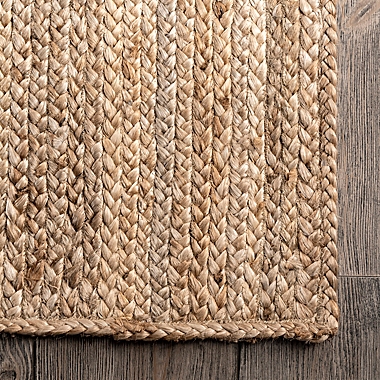 nuLOOM Rigo Hand Woven Farmhouse Jute 3&#39; x 5&#39; Area Rug in Natural. View a larger version of this product image.