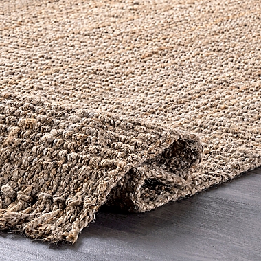 nuLOOM Daniela Farmhouse Chunky Jute 2&#39;6 x 8&#39; Runner in Blue. View a larger version of this product image.