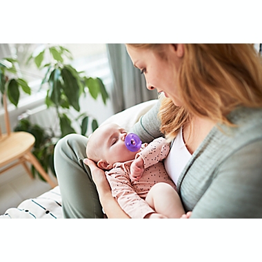 Philips Avent 0-3 M Soothie Pacifiers in Pink/Purple (2-Pack). View a larger version of this product image.