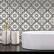 HomeRoots 7-Inch Square Mosaic Peel and Stick Tiles in Black/White