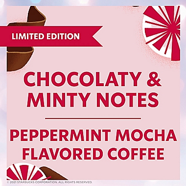 Starbucks&reg; 17 oz. Peppermint Mocha Ground Coffee. View a larger version of this product image.