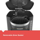 Alternate image 1 for Black + Decker&trade; 12-Cup* Programmable Coffee Maker in Grey