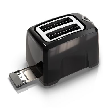 Black & Decker&trade; 2-Slice Toaster in Black. View a larger version of this product image.