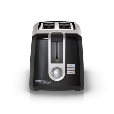 Black & Decker&trade; 2-Slice Toaster in Black. View a larger version of this product image.