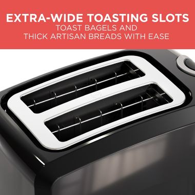 Black & Decker&trade; 2-Slice Toaster in Black. View a larger version of this product image.
