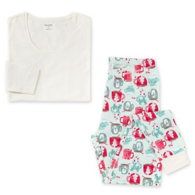 Burt's Bees Baby&reg; X-Small Women's 2-Piece Mugs of Happiness Tee and Pant PJ Set