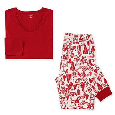 Burt&#39;s Bees Baby&reg; Small 2-Piece Women&#39;s Woodland T-Shirt and Pant PJ Set. View a larger version of this product image.
