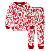 Burt&#39;s Bees Baby&reg; 2-Piece Woodland Winter Organic Cotton Pajama Set in Cream/Red