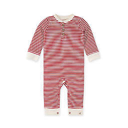 Burt's Bees Baby® Classic Stripe Thermal Jumpsuit in Cardinal