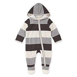 Burt's Bees Baby® Rugby Stripe Bunting with Hoodie in Heather Grey