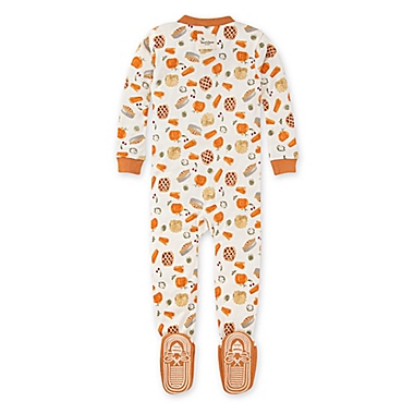 Burt&#39;s Bees Baby&reg; Newborn Yummy Desserts Organic Cotton Footed Pajama in Caramel. View a larger version of this product image.