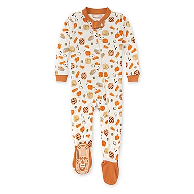 Burt&#39;s Bees Baby&reg; Newborn Yummy Desserts Organic Cotton Footed Pajama in Caramel. View a larger version of this product image.