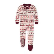 Burt's Bees Baby&reg; Seasons Greetings Fair Isle Organic Cotton Sleeper in Winter Berry