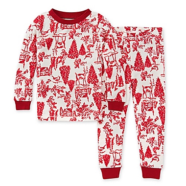 Burt&#39;s Bees Baby&reg; Size 24M 2-Piece Woodland Winter T-Shirt &amp; Pant PJ Set. View a larger version of this product image.