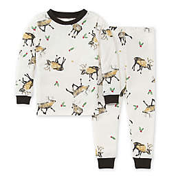 Burt's Bees Baby® Size 18M 2-Piece Northern Reindeer Tee and Pant PJ Set in Cream