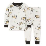 Burt's Bees Baby&reg; 2-Piece Northern Reindeer Tee and Pant PJ Set in Cream