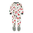 Alternate image 1 for Burt&#39;s Bees Baby&reg; Size 0-3M Holiday Village Organic Cotton Footed Pajama in Pine