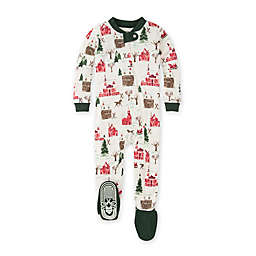 Burt's Bees Baby® Holiday Village Organic Cotton Footed Pajama in Pine