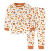Burt's Bees Baby&reg; 2-Piece Desserts Thanksgiving Tee and Pant PJ Set in Caramel