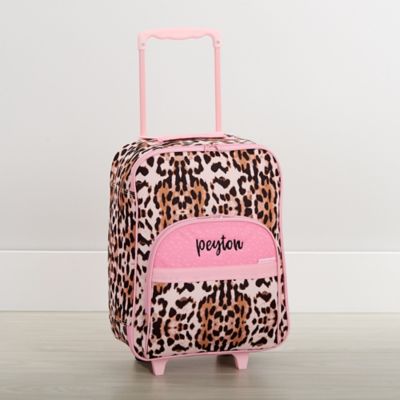 Stephen Joseph&reg; Leopard Print Personalized Kids Rolling Luggage