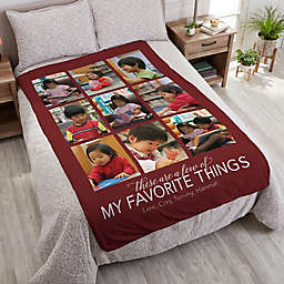 My Favorite Things Personalized Weighted Photo Blanket